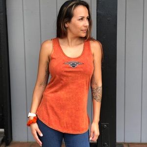 050. Burnt Orange Harley-Davidson Kauai Tank Top